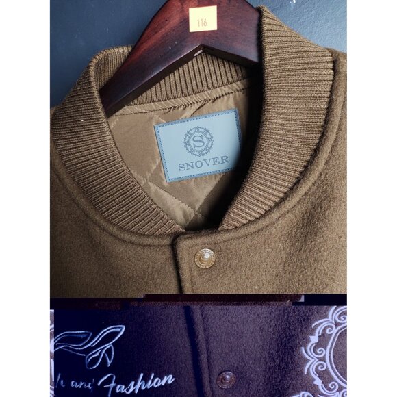 SNOVER Men’s Brown Bomber Jacket Size XL – Signature Premium Outerwear NWT - Picture 5 of 15